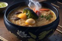 A stunningly realistic ultra-detailed 8K computer generated image of a traditional Japanese ...